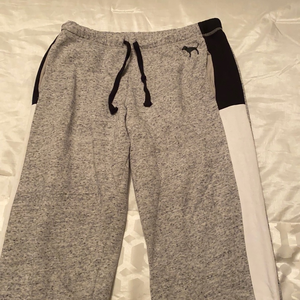 Victoria secret PINK Sweatpants grey/black/white - Picture 2 of 4